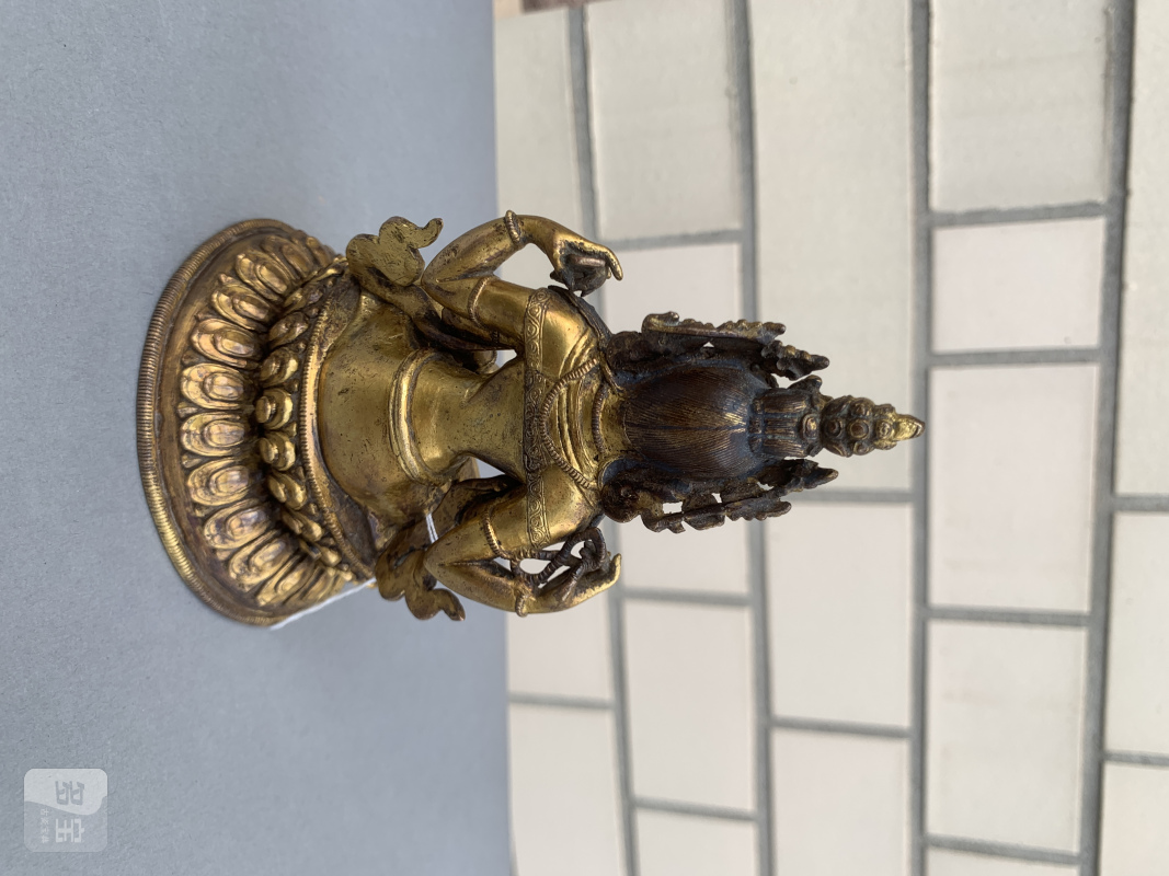 A GILT-COPPER FIGURE OF MANJUGOSHA - 图8